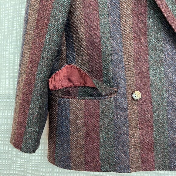 VINTAGE Rare! Liz Claiborne Single Breasted Blazer Tweed Wool ILGWU - Picture 7 of 15